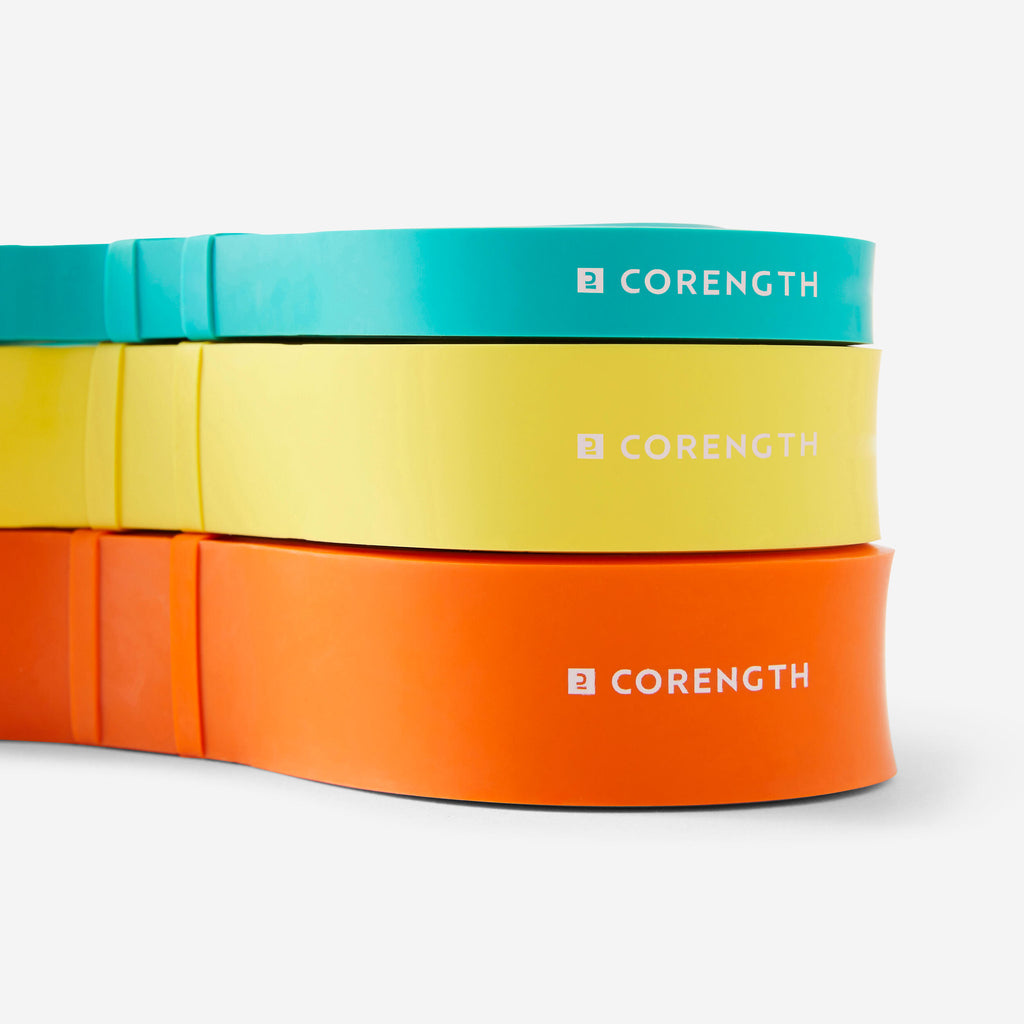 CORENGTH - Elastic Training High Resistance Bands, Set of 3 -15, 25 and 35kg